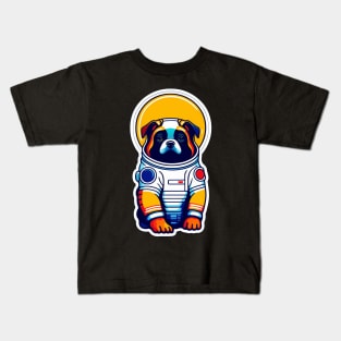 Space Paws: Canine Adventurer in a Cosmic Suit Kids T-Shirt